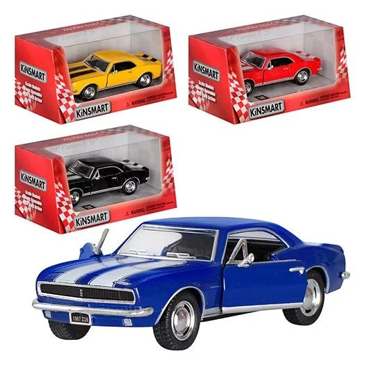 Дитяча колекційна машинка Kinsmart Chevrolet Camaro Z/28 1967 KT5341w металева інерційна відчиняються двері