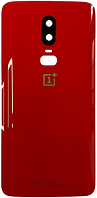 Задняя крышка OnePlus 6 A6003 красная Amber Red оригинал + стекло камеры