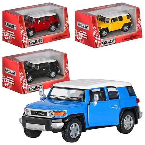 Дитяча колекційна машинка Kinsmart Toyota FJ Cruiser KT5343w машина метал інерційна відчиняються двері іграшка