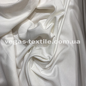 Трикотаж Двонитка (футер) однотонна Біла ширина 1.8 м
