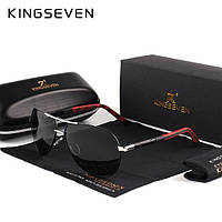 Мужские поляризационные солнцезащитные очки KINGSEVEN K725 Silver Gray