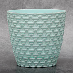 Горщик для квітів Elit Ротанг 0.75 л, бірюзовий