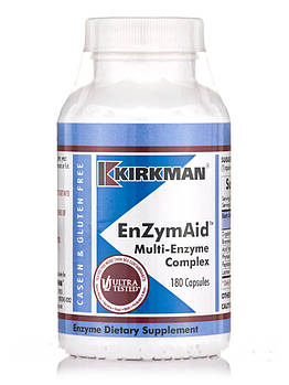 Ензим Допомога, Mульти-Ензим Комплекс, EnZymAid Multi-Enzymes Complex, Kirkman labs, 180 капсул