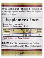 L-глутамин 250 мг - гипоаллергенный, L-Glutamine 250 mg -Hypoallergeniс, Kirkman labs, 250 капсул, фото 5