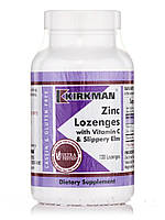 Цинк с витамином С и Скользкий вяз, Zinc with Vitamin C and Slippery Elm, Kirkman labs, 120 Леденцы