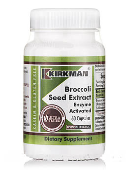 Екстракт насіння броколі, активований фермент, Broccoli Seed Extract Enzyme Activated, Kirkman labs, 60