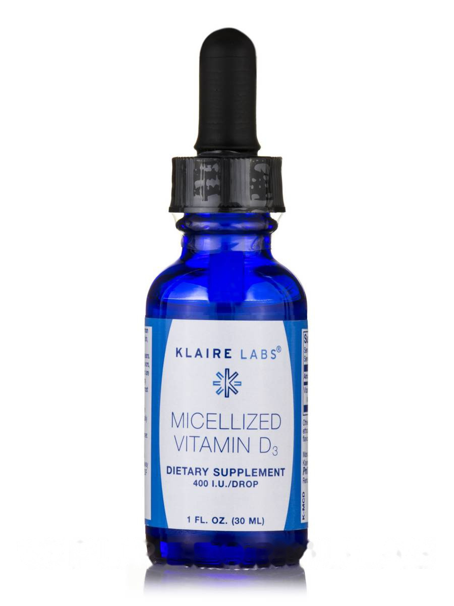 Klaire Labs Micellized Vitamin D3/Мелізований вітамін D3 400 МО ( VITAMIN D 3 Micellized ASDHelp) 30 мл