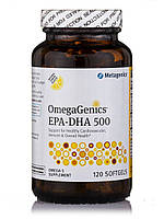 ОмегаГеникс EPA-DHA 500 Натуральный лимонный вкус, OmegaGenics EPA-DHA, Metagenics, 240 Мягких Гелей