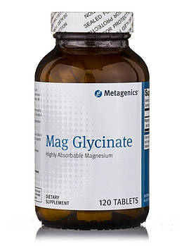 Магній Гліцинат, Mag Glycinate, Metagenics, 120 таблеток.  Придатний до 09. 2025 року BX339