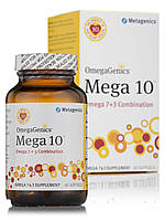 Омега Геникс Мега 10 Омега 7+ 3 Объединение, OmegaGenics Mega 10 Omega 7 + 3 Combination, Metagenics, 60