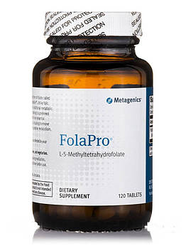 ФолаПро L-5-Метилтетрагидрофолат, FolaPro L-5-MethylTetrahydrofolate, Metagenics, 120 таблеток BX906