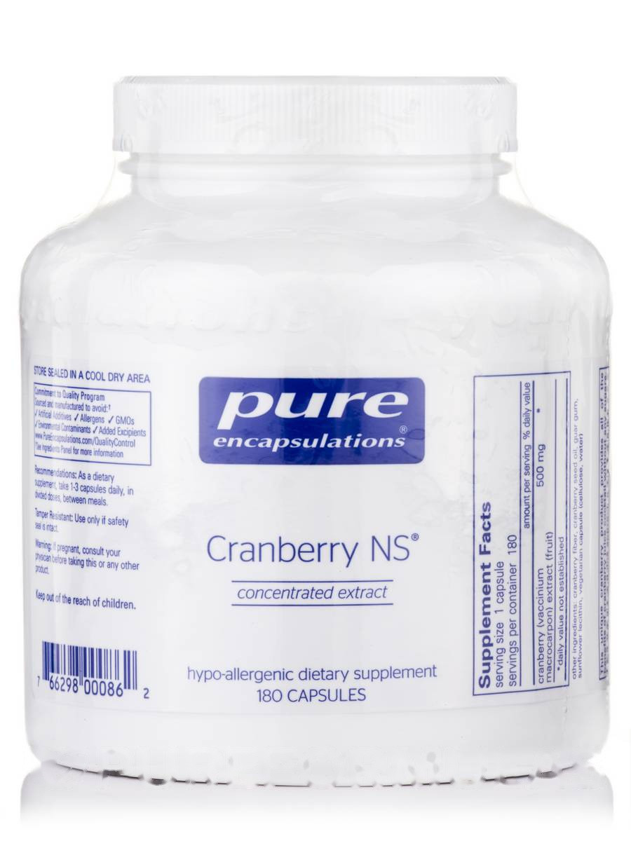 Журавлина НС, Cranberry NS, Pure Encapsulations, 180 капсул BX981