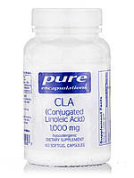 CLA (конъюгированная линолевая кислота) 1000 мг, CLA (Conjugated Linoleic Acid), Pure Encapsulations, 60