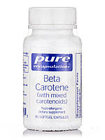 Бета-каротин (с смешанными каротиноидами), Beta Carotene (with Mixed Carotenoids), Pure Encapsulations, 90