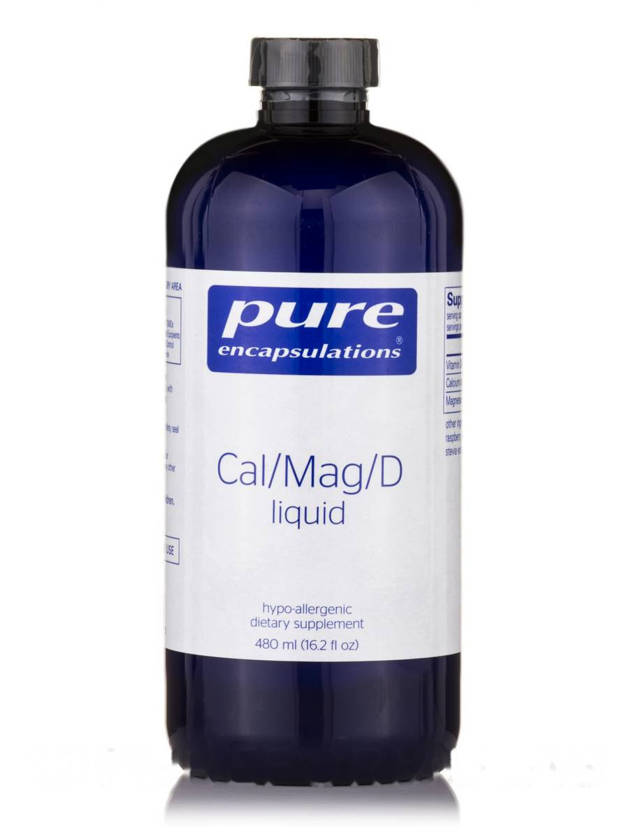Кальцій/магній/Д Рідина, Cal/Mag/D Liquid, Pure Encapsulations, 16.2 л. Ун (480 мл) BX023, фото 1