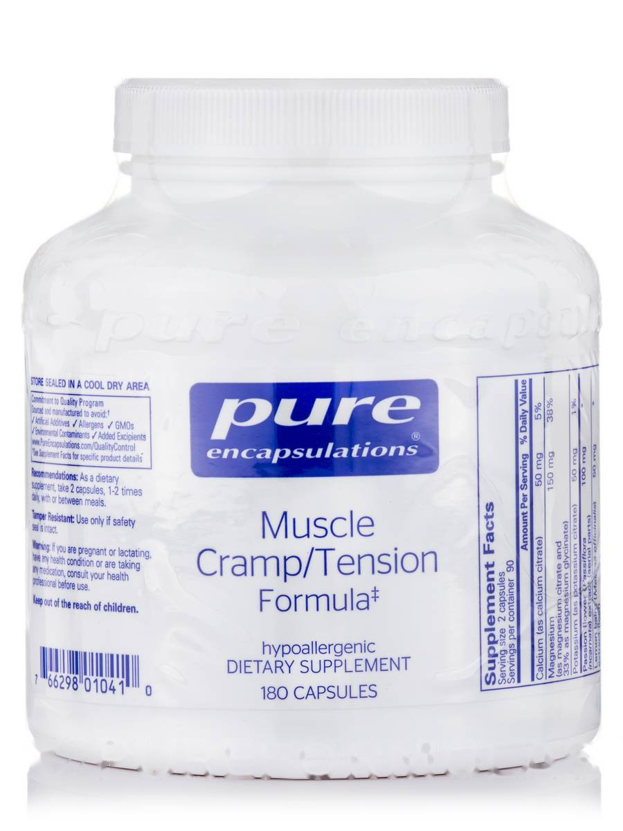 М'язова судома/ Формула розтягнення, Muscle Cramp/Tension Formula, Pure Encapsulations, 180 капсул BX090