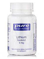 Літій (оротат) 5 мг, Lithium (Orotate), Pure Encapsulations, 90 капсул BX094, фото 4