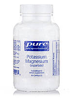 Калий магния аспартат растительные капсулы, Potassium Magnesium (Aspartate), Pure Encapsulations, 90 Капсул