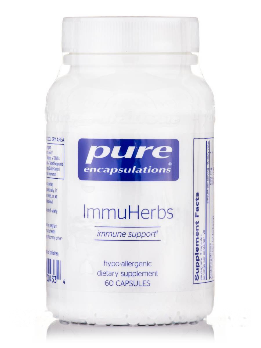 Імуночови, ImmuHerbs, Pure Encapsulations, 60 капсул BX776