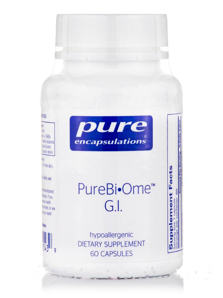 Чистий Біом G.I., Pure Encapsulations, PureBi-Ome G.I. 60 капсул BX786