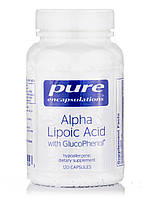 Альфа-липоевая кислота с глюкофенолом, Alpha Lipoic Acid with GlucoPhenol, Pure Encapsulations, 120 капсул