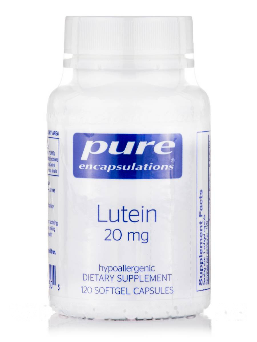 Лютеїн 20 мг, Lutein, Pure Encapsulations, 120 капсул Softgel BX790