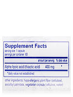 Альфа-ліпоєва кислота 400 мг, Alpha Lipoic Acid, Pure Encapsulations, 60 капсул BX792, фото 5