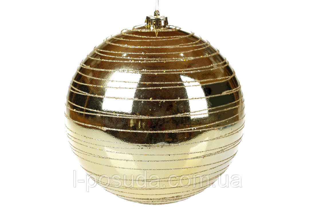 Большие Золотые Шары для Елки 20см, Пластик — Купить Недорого на Bigl ...