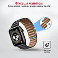 Ремінець з еко-шкіри Promate Maglet-40 для Apple Watch 42-44 мм 1/2/3/4/5/6/SE Black (maglet-44.black), фото 4