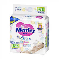 Підгузки Merries для дітей S 4-8 кг 24 шт.