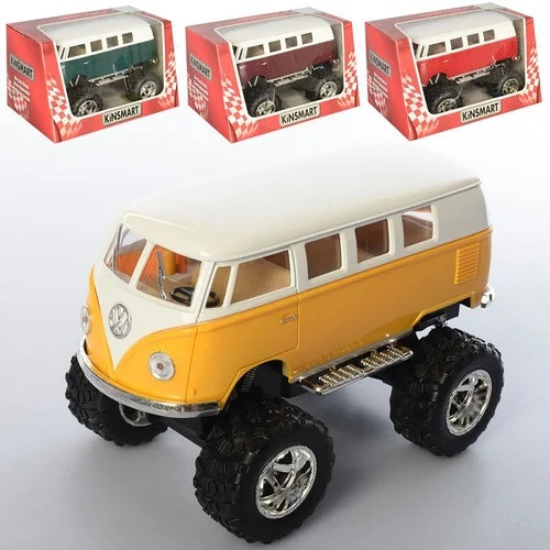 Дитяча колекційна машинка Kinsmart Volkswagen Classical Bus KT5060wb автобус машина металева інерційна відчиняються двері іграшка