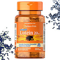 Вітаміни для очей Puritan's Pride Lutigold Lutein 20 мг with Zeaxanthin (Лютеїн+Зеаксантин) 120 гелевих капсул