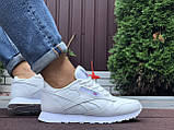 Чоловічі кросівки Reebok Classic шкіряні стильні модні білі, фото 4
