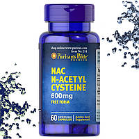 Отхаркивающее Puritan's Pride NAC N-Acetyl Cysteine 600 мг 60 капсул