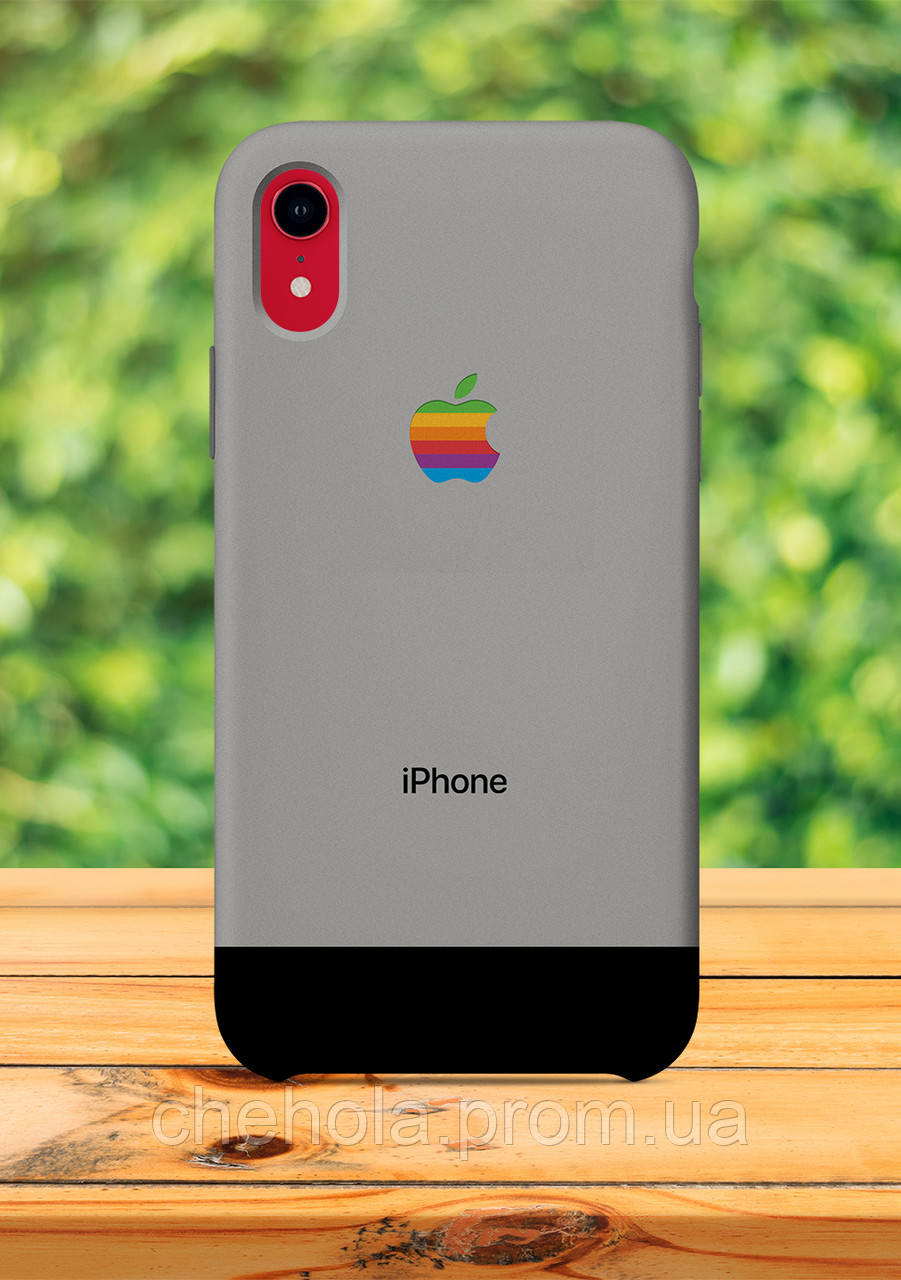 Чехол для apple iphone XR Iphone серый чехол с принтом - фото 1 - id-p1213828246