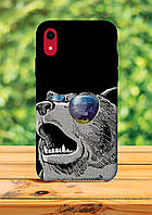 Чехол для apple iphone XR Медведь в очках чехол с принтом
