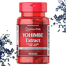 Бустер тестостерону Puritan's Pride Yohimbe Extract Exotic Herb for Men Йохімбін 50 капсул