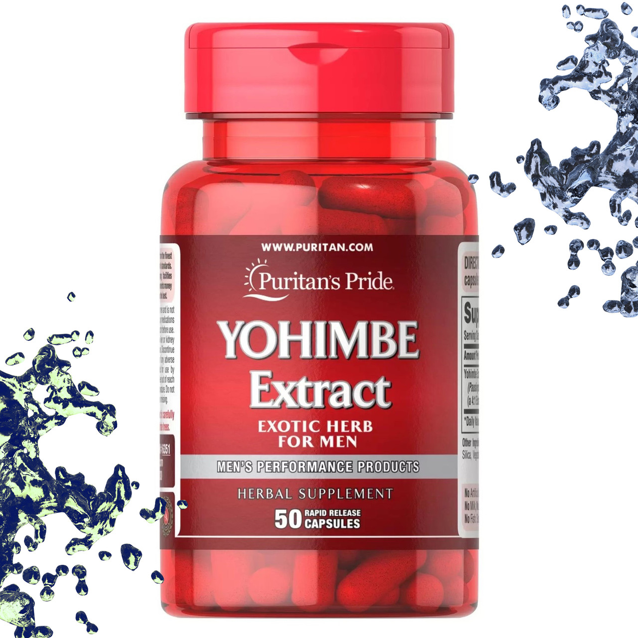Бустер тестостерона Puritan's Pride Yohimbe Extract Exotic Herb for Men Йохимбин 50 капсул - фото 1 - id-p1450019837