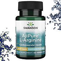 Л-Аргінін Swanson AjiPure L-Arginine 500 мг 60 вегетаріанських капсул