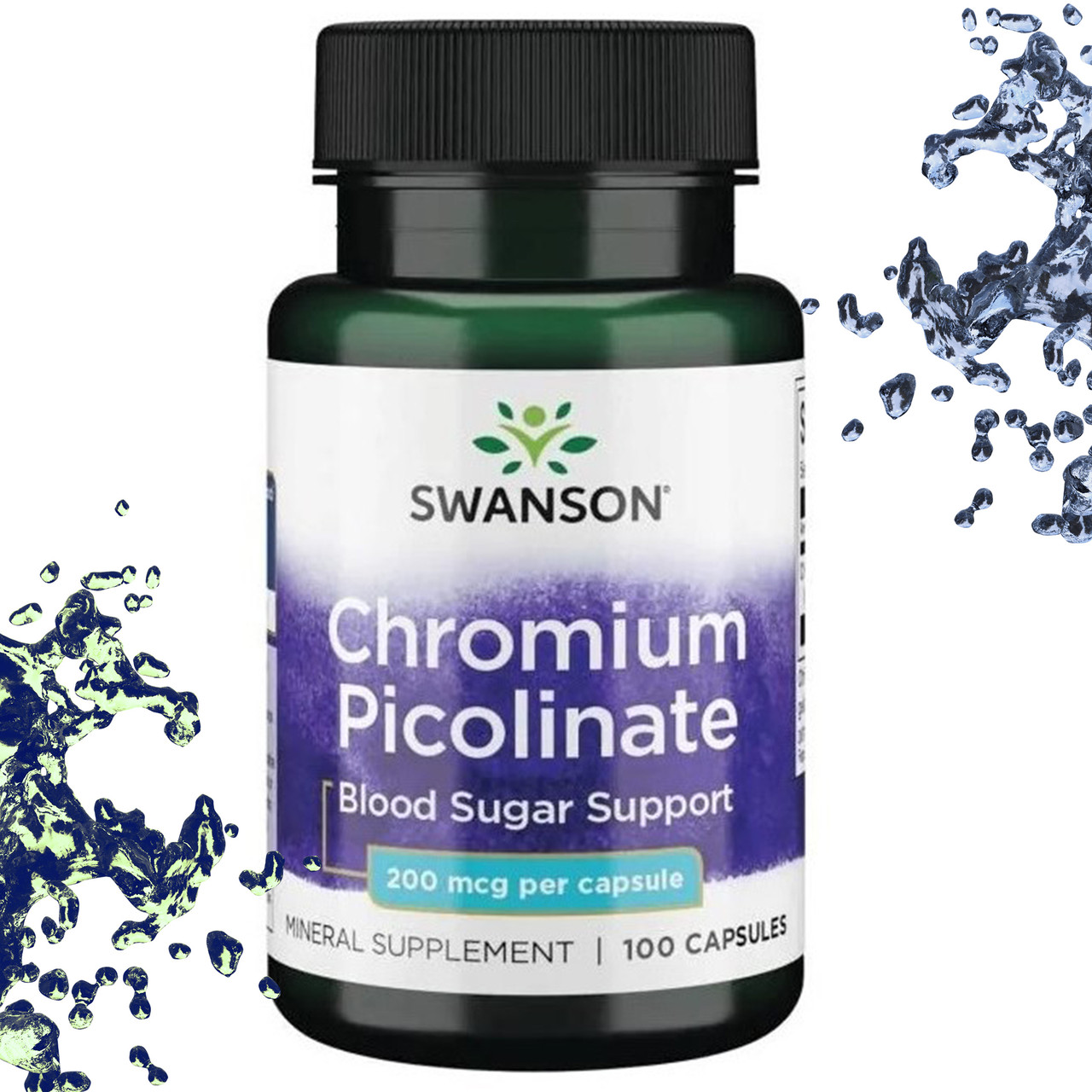 Хром піколінат Swanson Chromium Picolinate 200 мкг 100 капсул