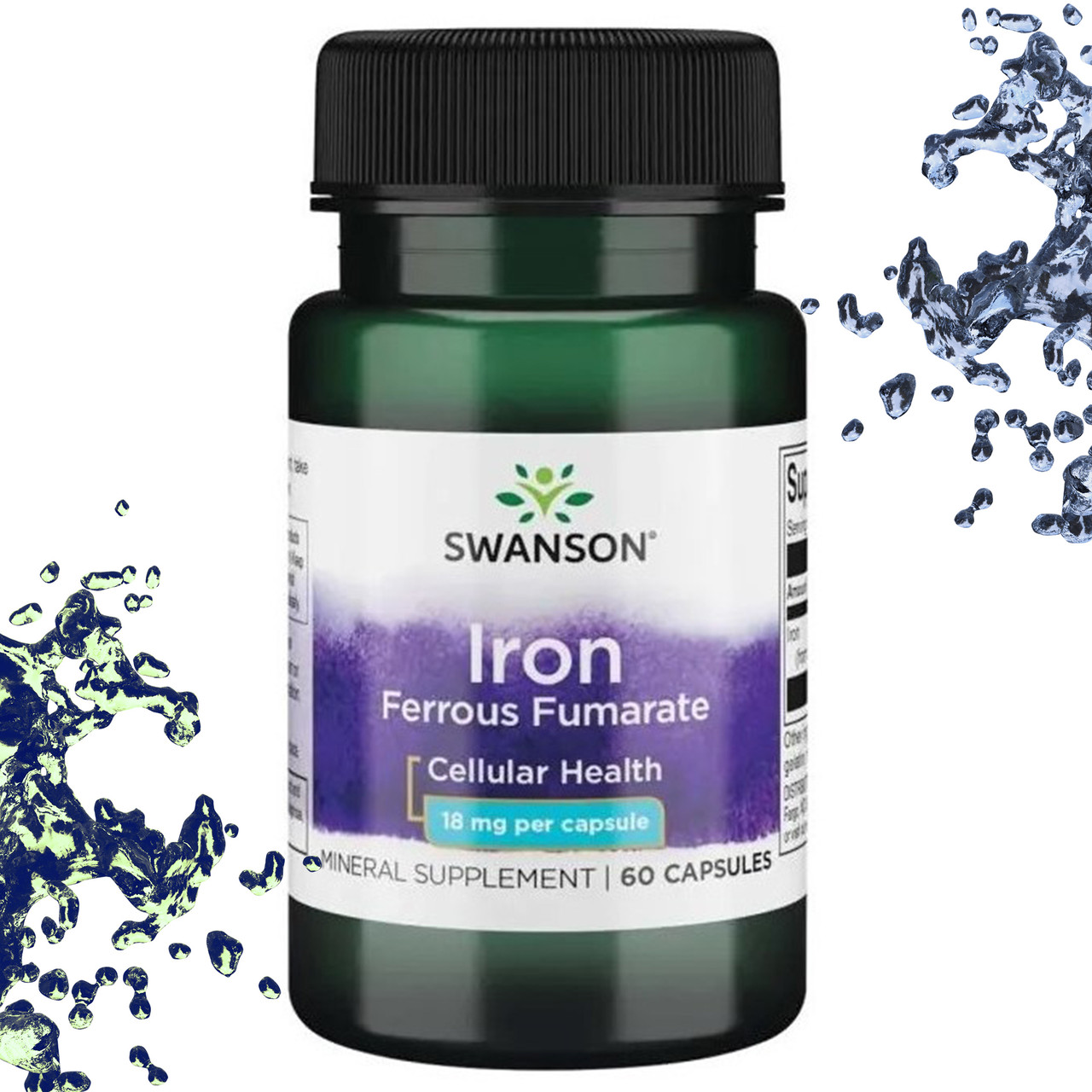 Залізо Swanson Iron 18 мг 60 капсул, фото 1