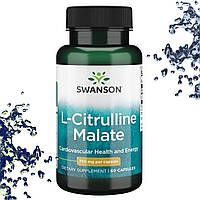Л-Цитрулін малат Swanson L-Citrulline Malate 750 мг 60 капсул