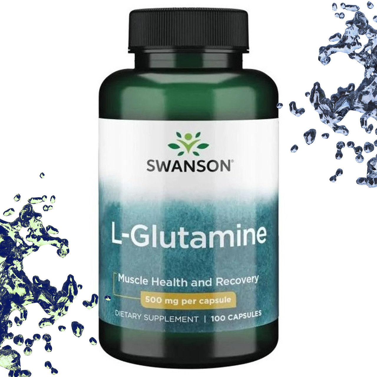 Л-Глютамін Swanson L-Glutamine 500 мг 100 капсул