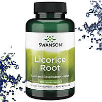 Корінь лакриці Swanson Licorice Root (Корінь солодки) 450 мг 100 капсул