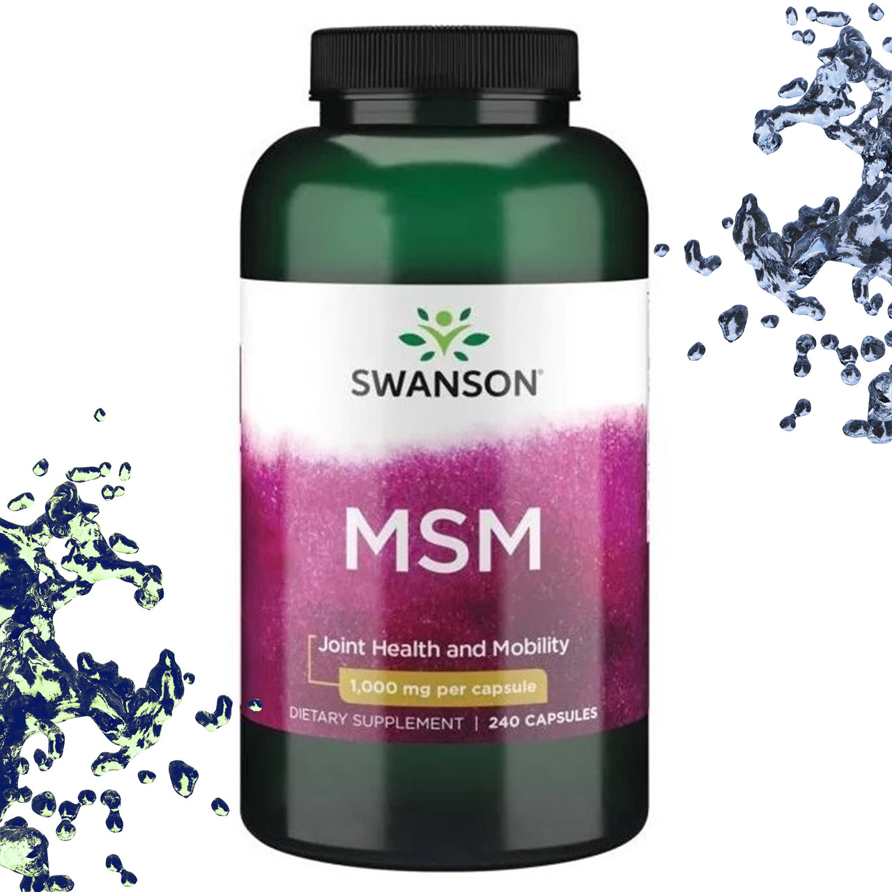 Сірка Swanson MSM 1000 мг 240 капсул