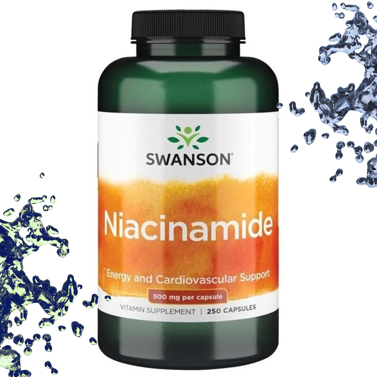 Ніацинамід Swanson Niacinamide (Никотиномид) 500 мг 250 капсул