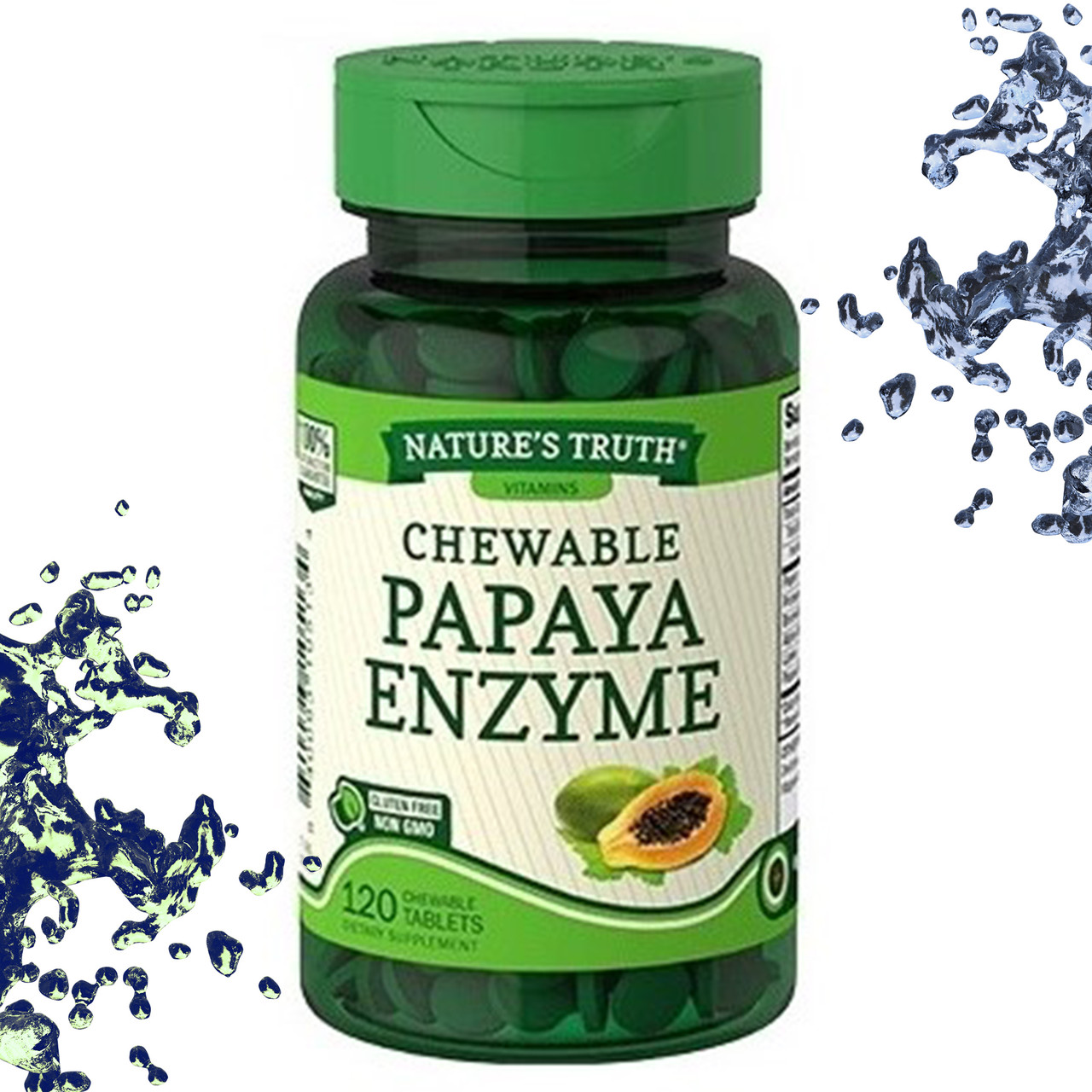 Фермент Nature's Truth Papaya Enzyme Ензим з Папайї 120 жувальних таблеток, фото 1