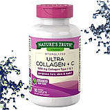 Колаген Nature's Truth Hydrolyzed Ultra Collagen 3000 мг Колагену (Тип I і III) + Вітамін C 90 таблеток, фото 5