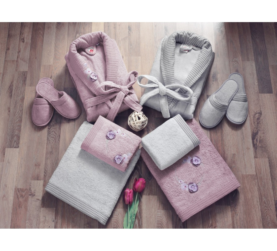 Набір Cotton Box Aile Famile Bambu 2 халати + 4 рушника 1