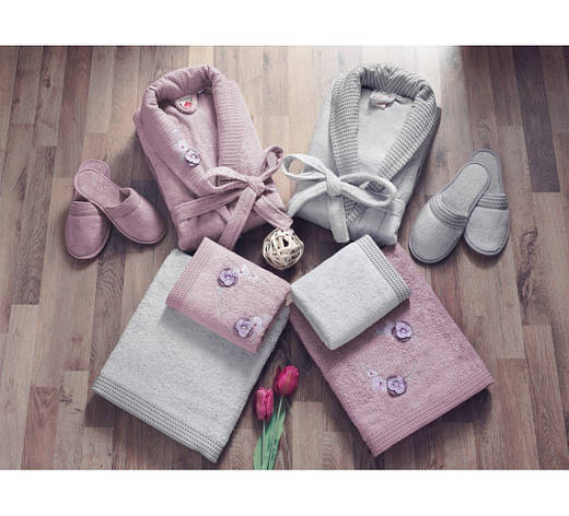 Набір Cotton Box Aile Famile Bambu 2 халати + 4 рушники 1, фото 1